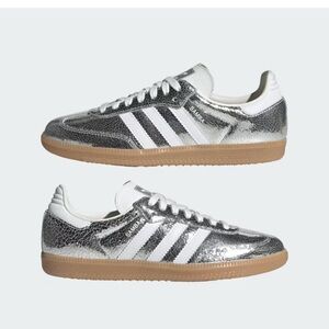 Adidas Samba OG Silver and White Sneakers